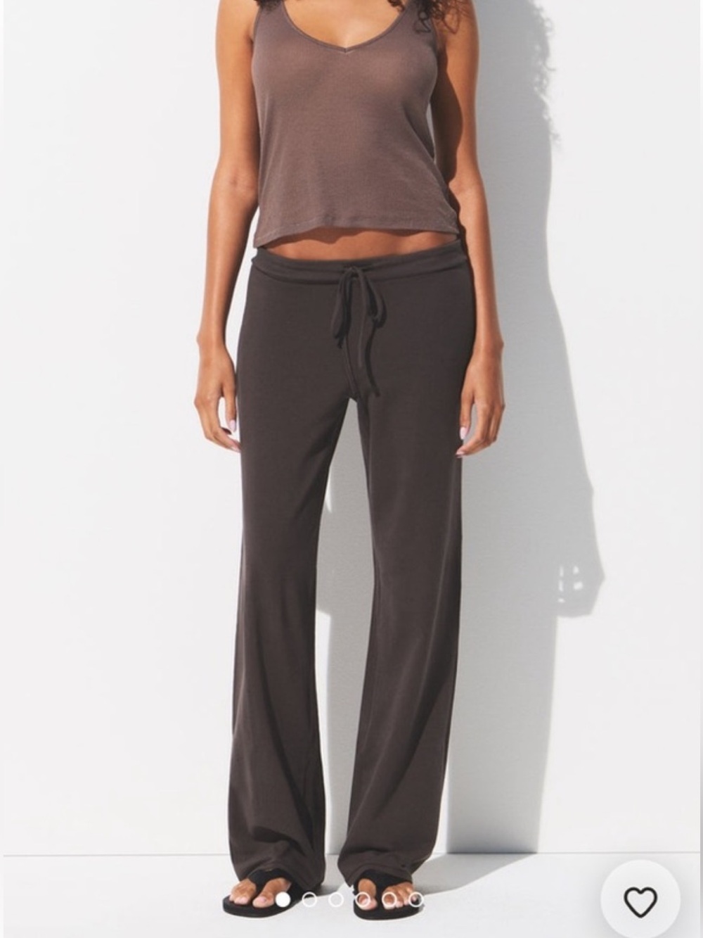 Skims Cotton Jersey Straight Leg Pant